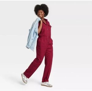 NWOT Universal Thread Burgundy Jumpsuit